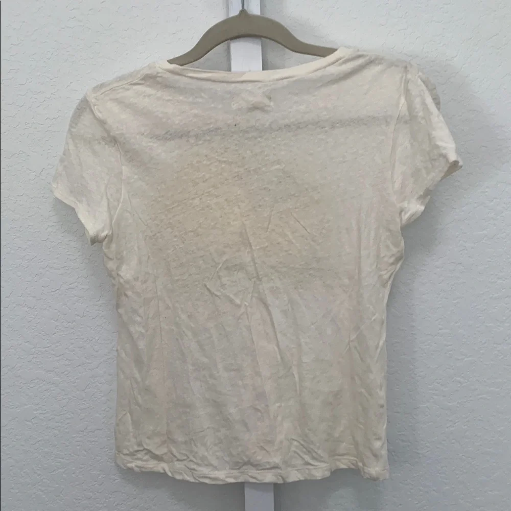 Madewell Beach Graphic White Short Sleeve Shirt Size Small - Picture 4 of 6